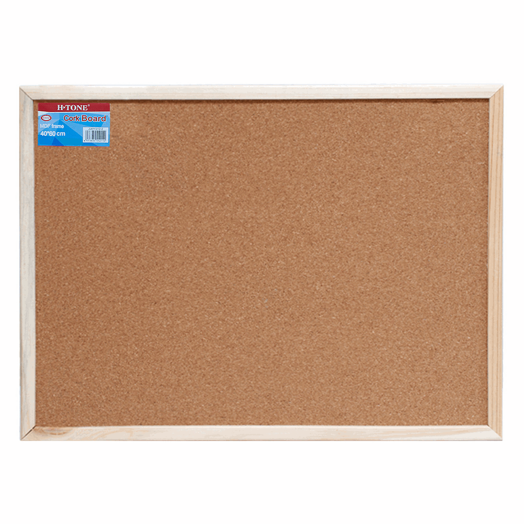 Дошка коркова 40х60 см, дерев'яна рамка H-Tone (JJ411312-2)